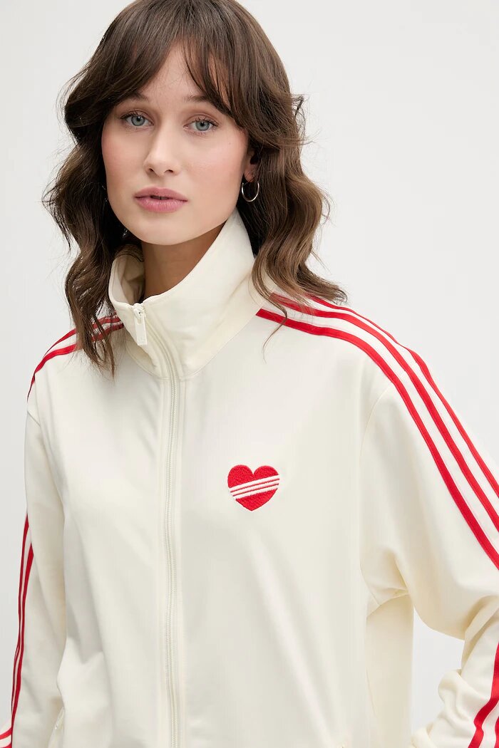 adidas Originals суичър с цип женски бежов KQ8075
