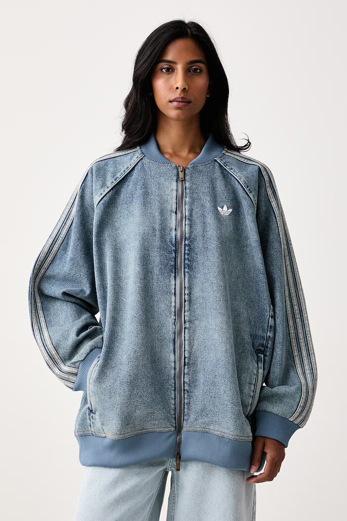 adidas Originals яке бомбър дамско от деним синьо KQ6473