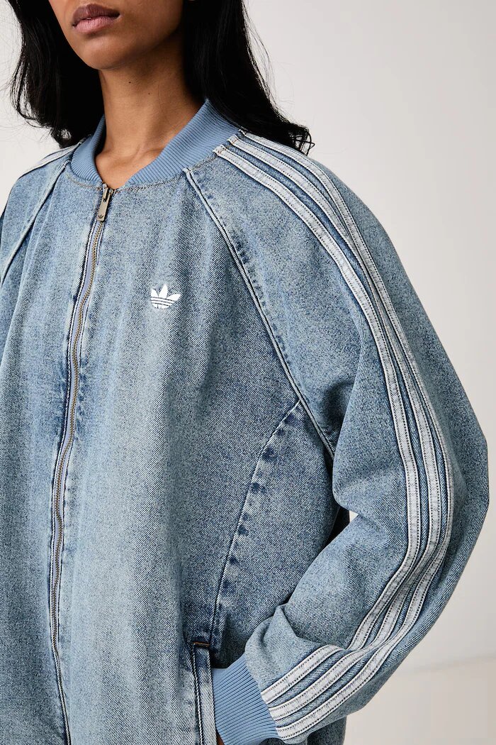 adidas Originals яке бомбър дамско от деним синьо KQ6473