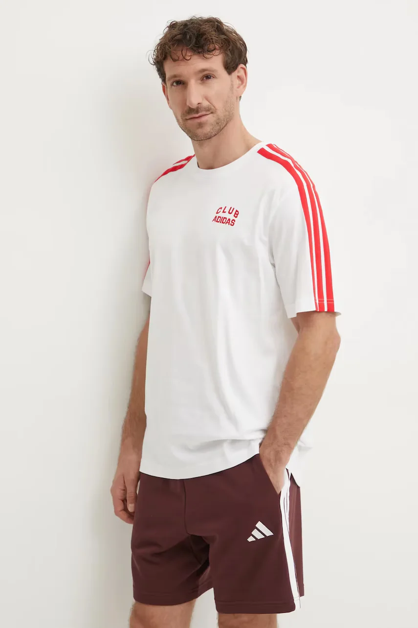 adidas Памучна тениска M C COLLE Collegiate