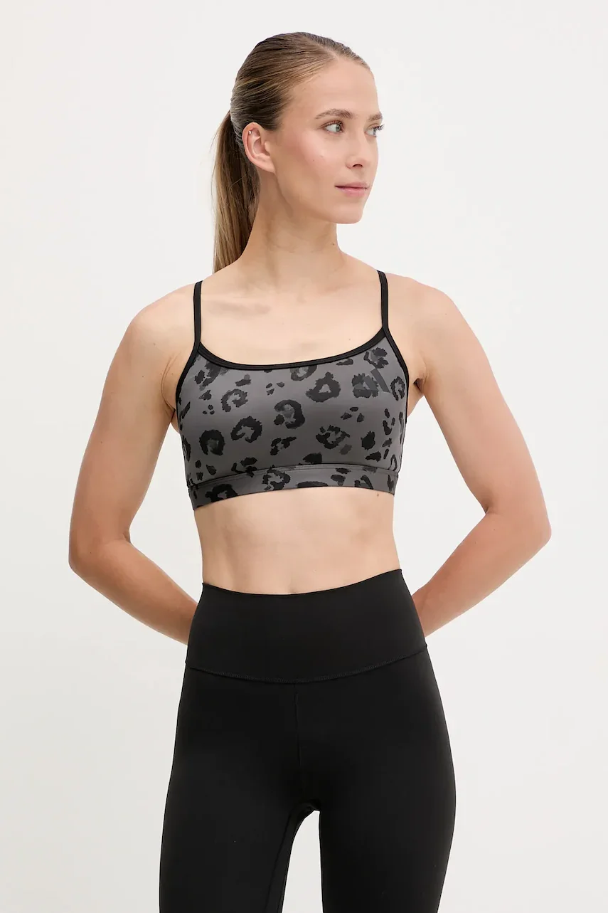 adidas Performance Спортен сутиен Powerreact Essentials Light Support Bra Print