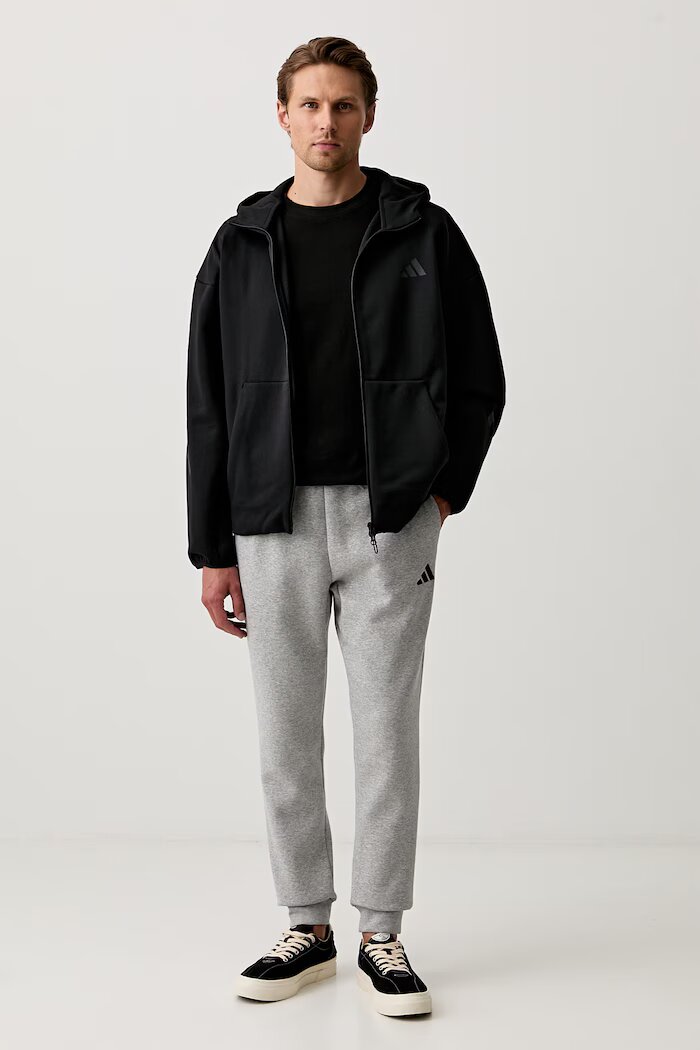 adidas суичър с цип мъжки с памук Z.N.E. черен KF3827