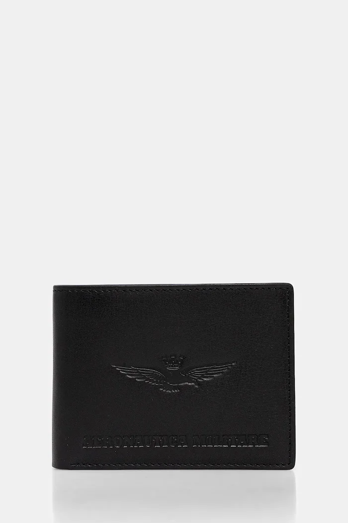 Aeronautica Militare Кожен портфейл мъжки в черно AM241