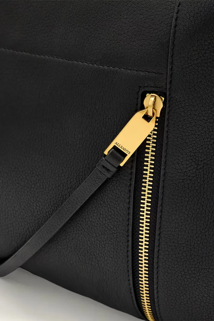 AllSaints чанта дамска от кожа ALBA черна W266XE