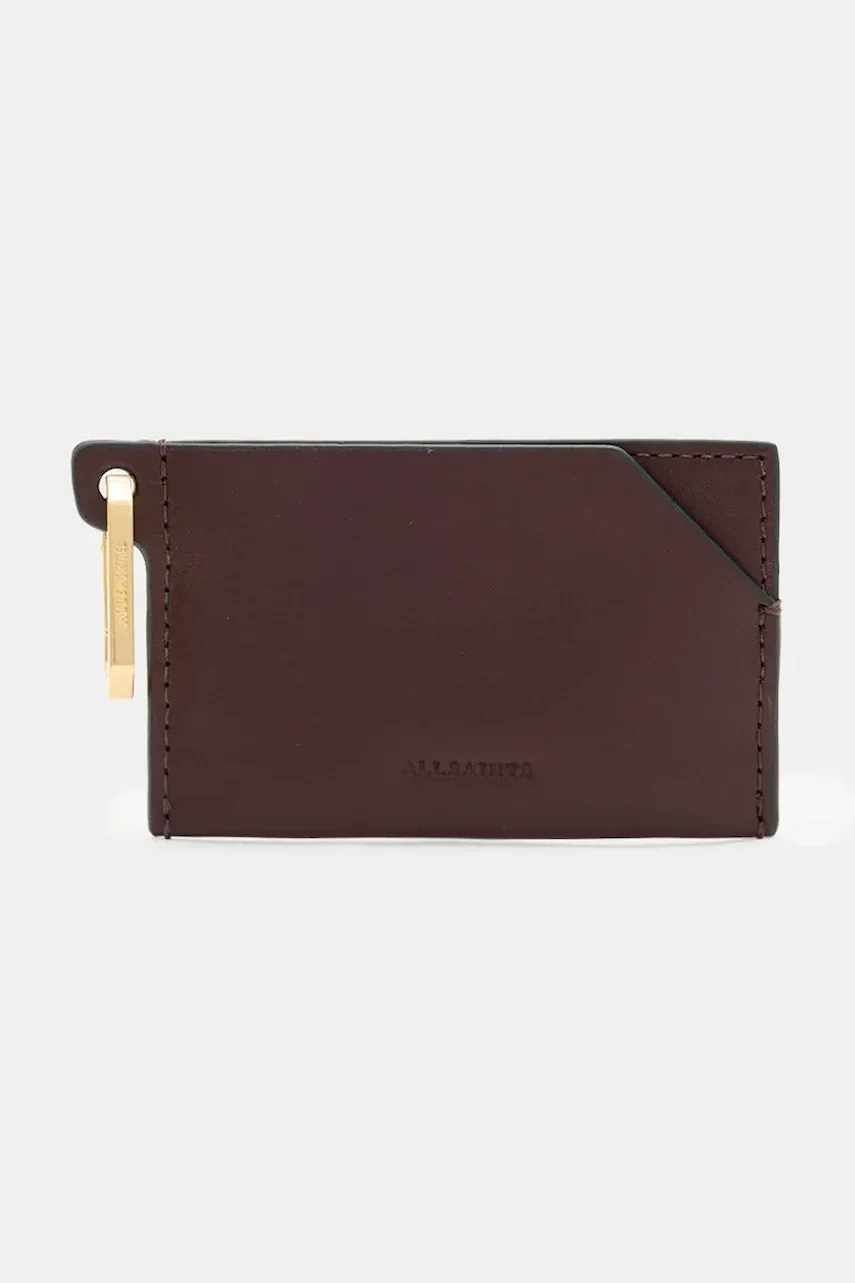 AllSaints Кожен калъф за карти HEX CARDHOLDER