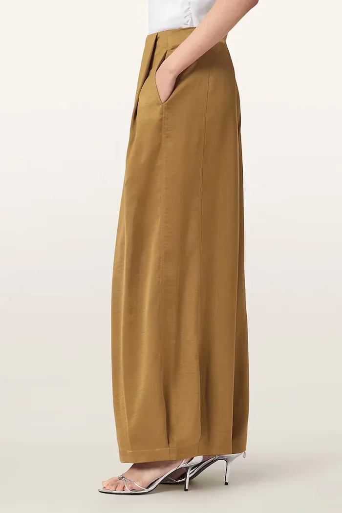 AllSaints панталон дамски LOLA жълт W012TF