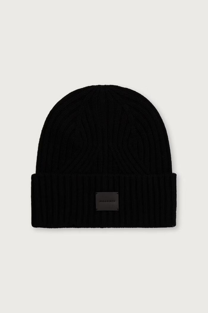 AllSaints шапка дамска с вълна черна W079XF