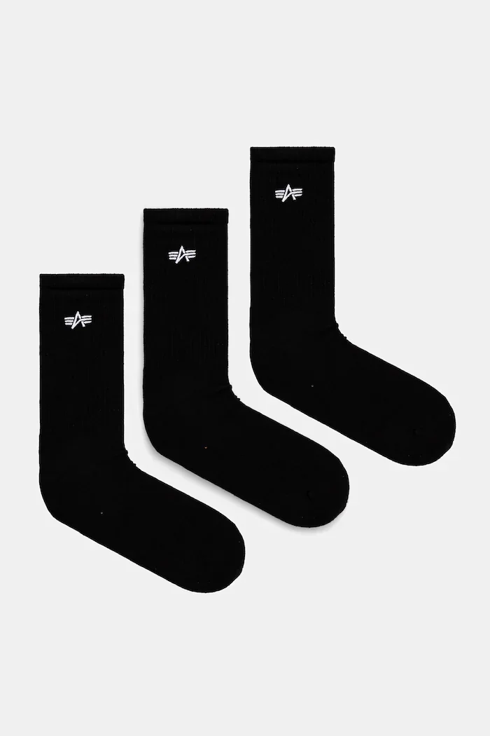 Alpha Industries Памучни чорапи Basic Socks 3 Pack (3 чифта) в черно 156986 Basic