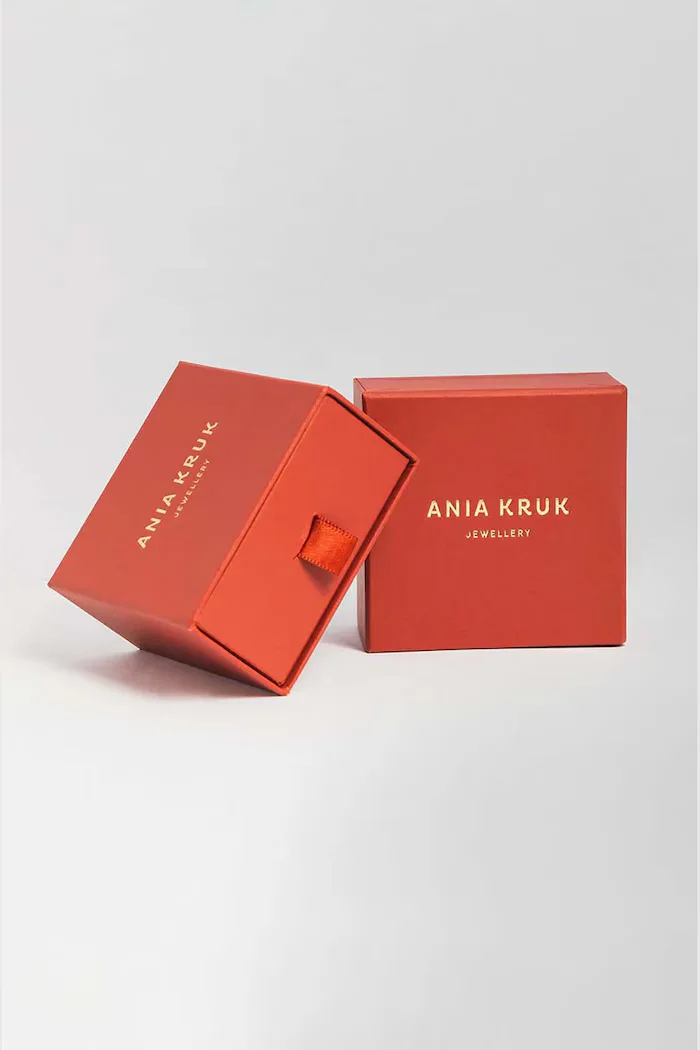 ania kruk Позлатена сребърна обица BELIEVE SMRKS1520Z