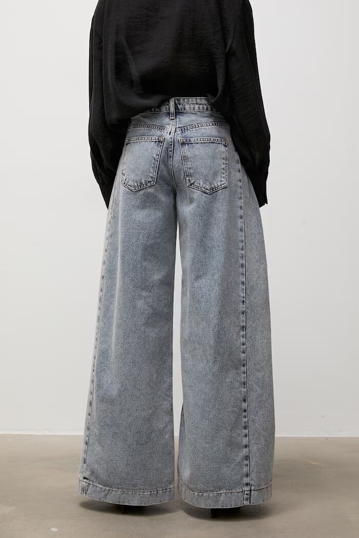 Answear.LAB дънки wide leg дамски сини