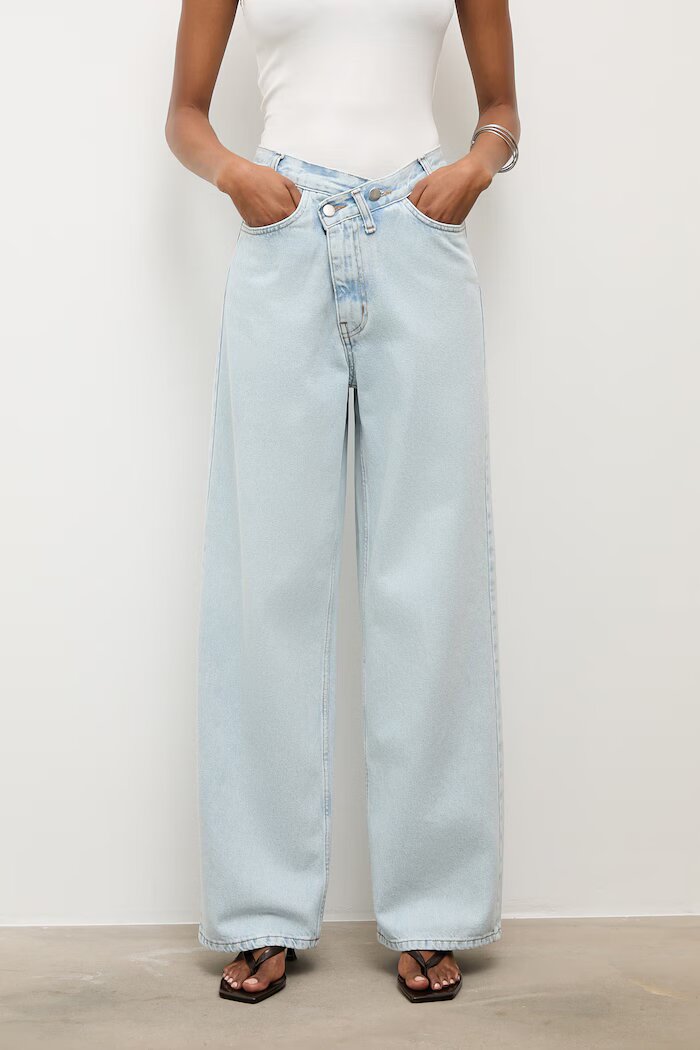 Answear.LAB дънки wide leg дамски сини