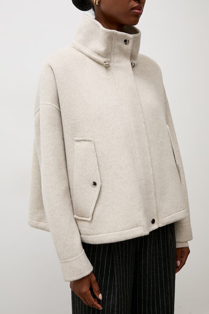 Answear.LAB късо дамско яке с вълна бежово
