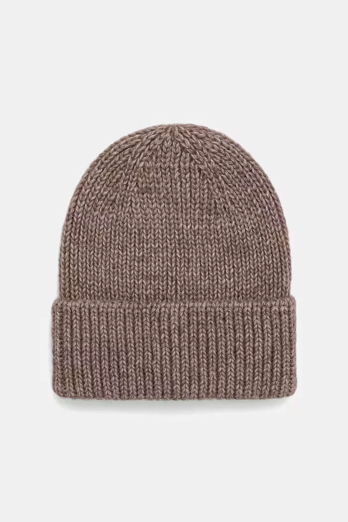 Answear.LAB шапка beanie дамска с вълна кафява
