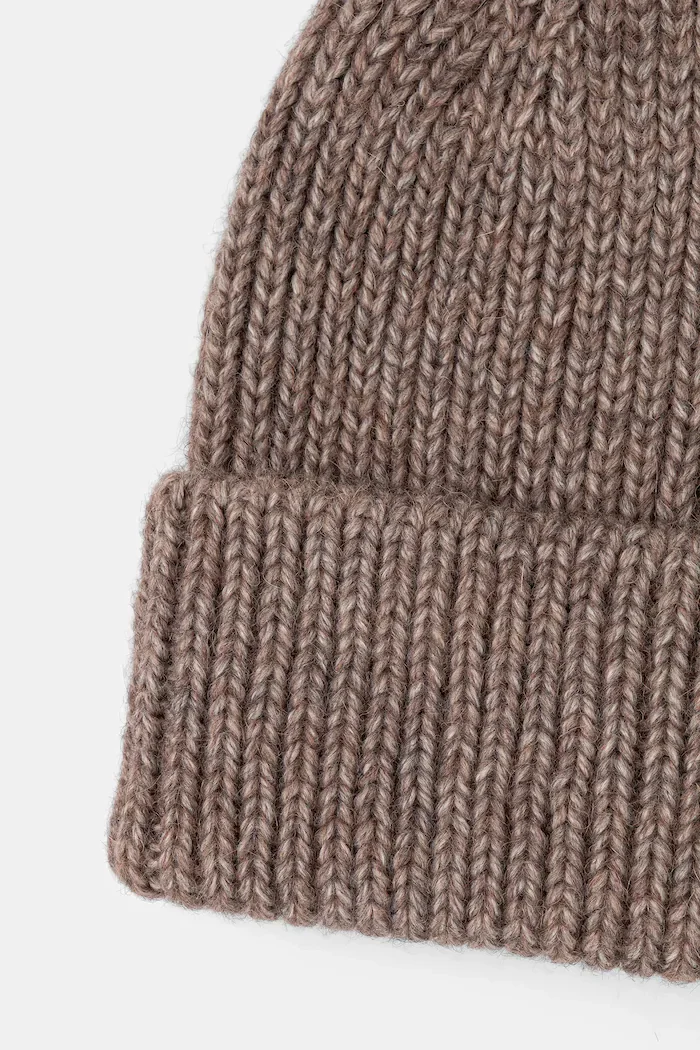 Answear.LAB шапка beanie дамска с вълна кафява