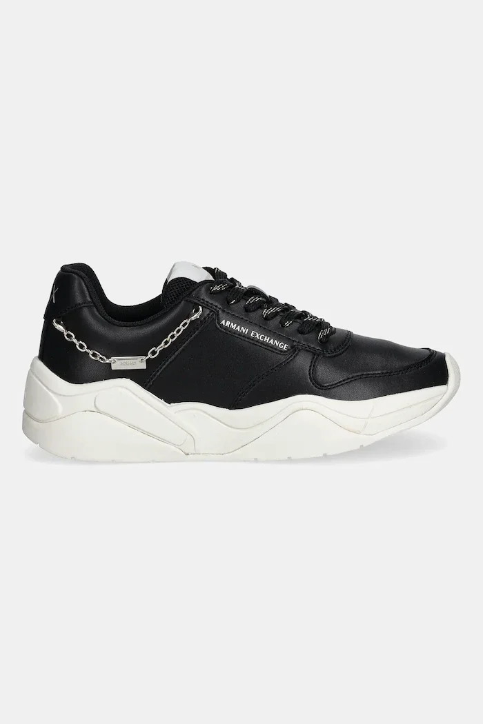 Armani Exchange Кожени маратонки в черно XW001617 AF17443 MC005