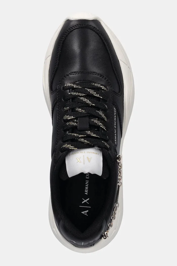 Armani Exchange Кожени маратонки в черно XW001617 AF17443 MC005