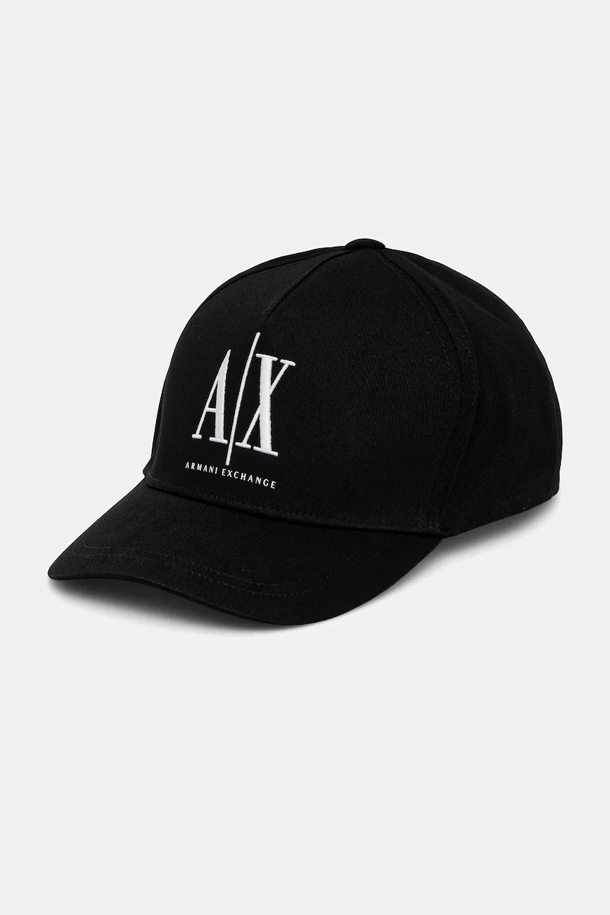 Armani Exchange Памучна шапка с козирка