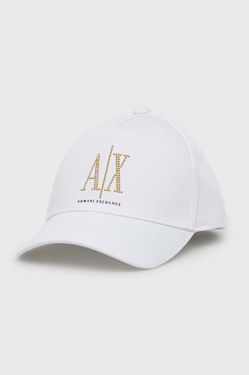 Armani Exchange Памучна шапка с козирка