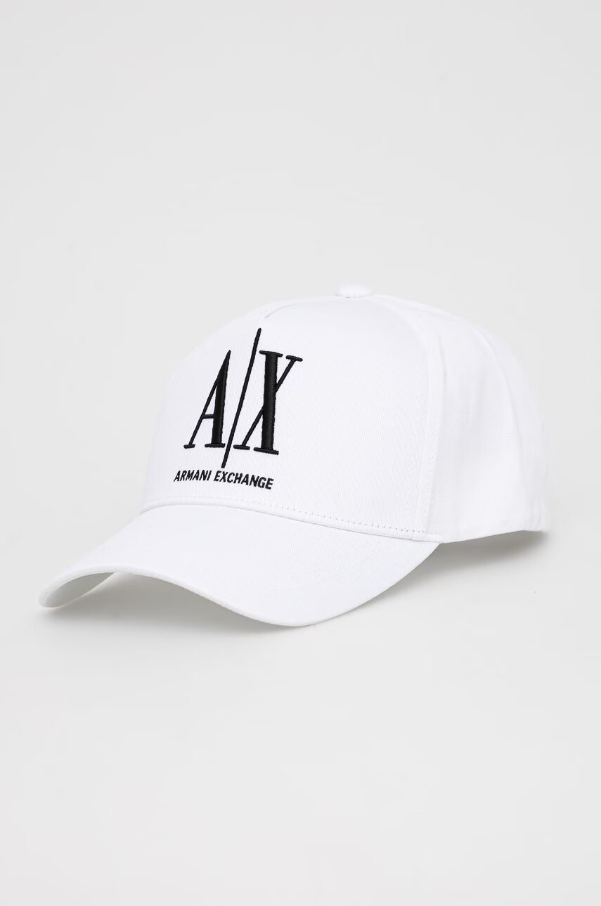 Armani Exchange Памучна шапка с козирка
