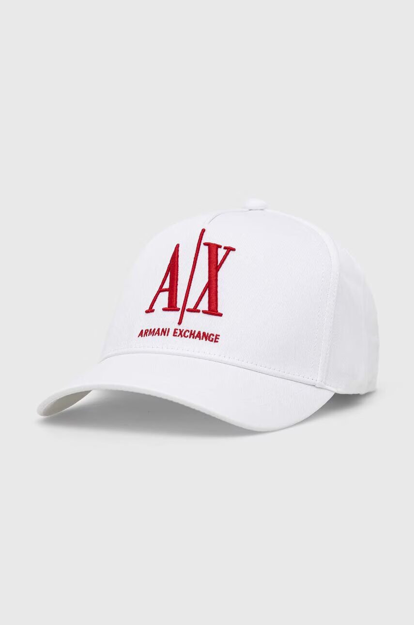 Armani Exchange Памучна шапка с козирка