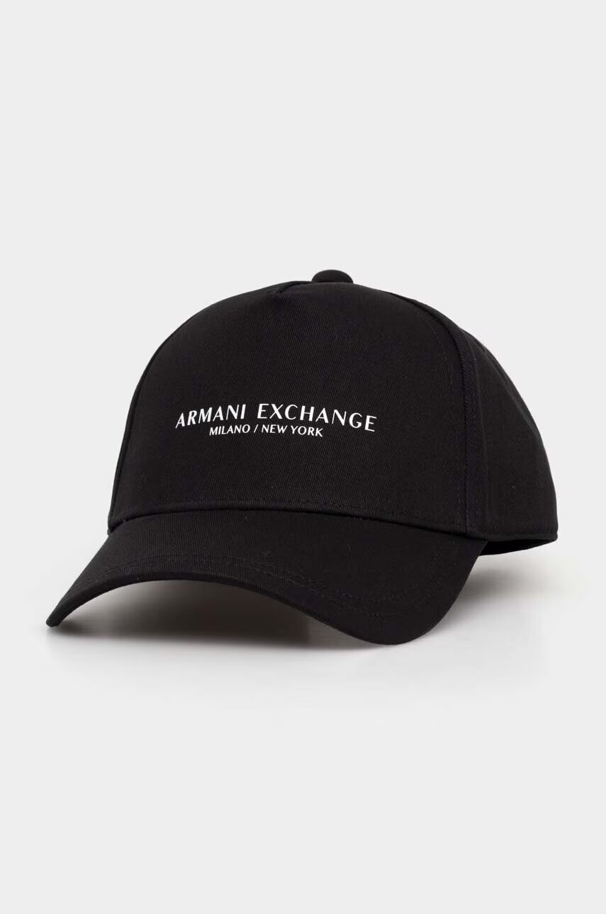 Armani Exchange Памучна шапка с козирка