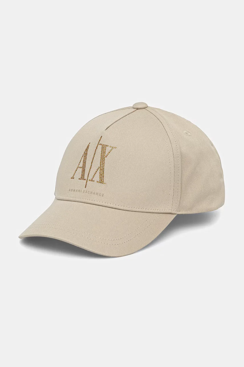 Armani Exchange Памучна шапка с козирка