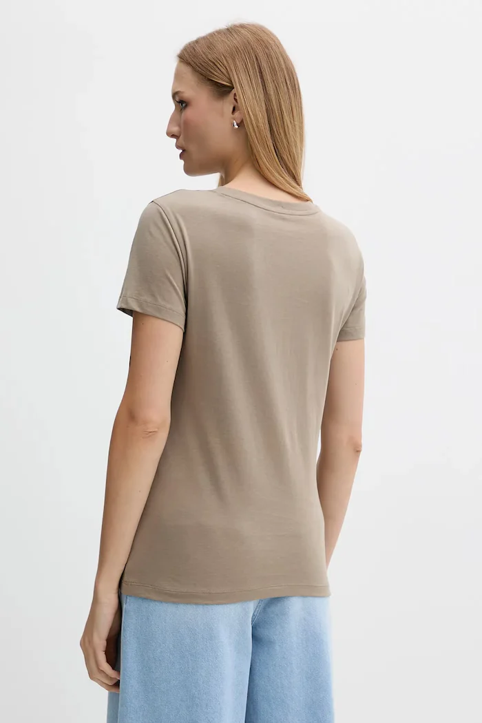 Armani Exchange Памучна тениска дамска в зелено XW001366 AF10356