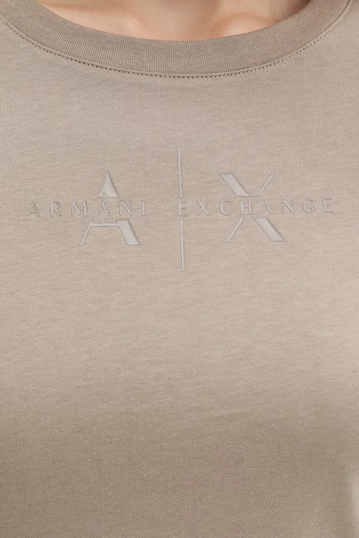 Armani Exchange Памучна тениска дамска в зелено XW001366 AF10356