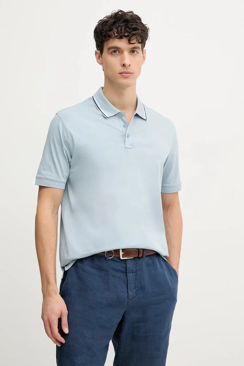 Armani Exchange Памучна тениска с яка