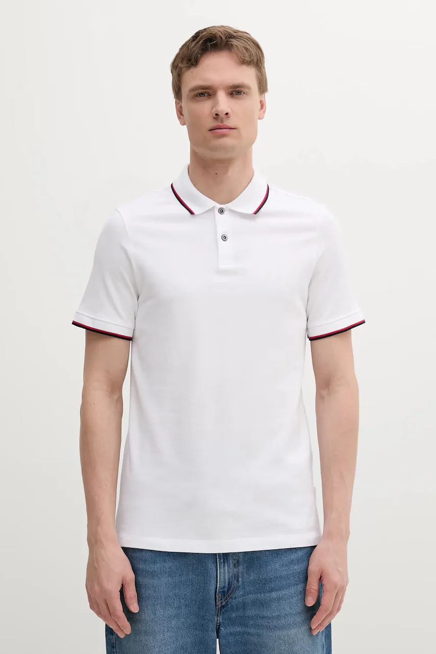 Armani Exchange Памучна тениска с яка