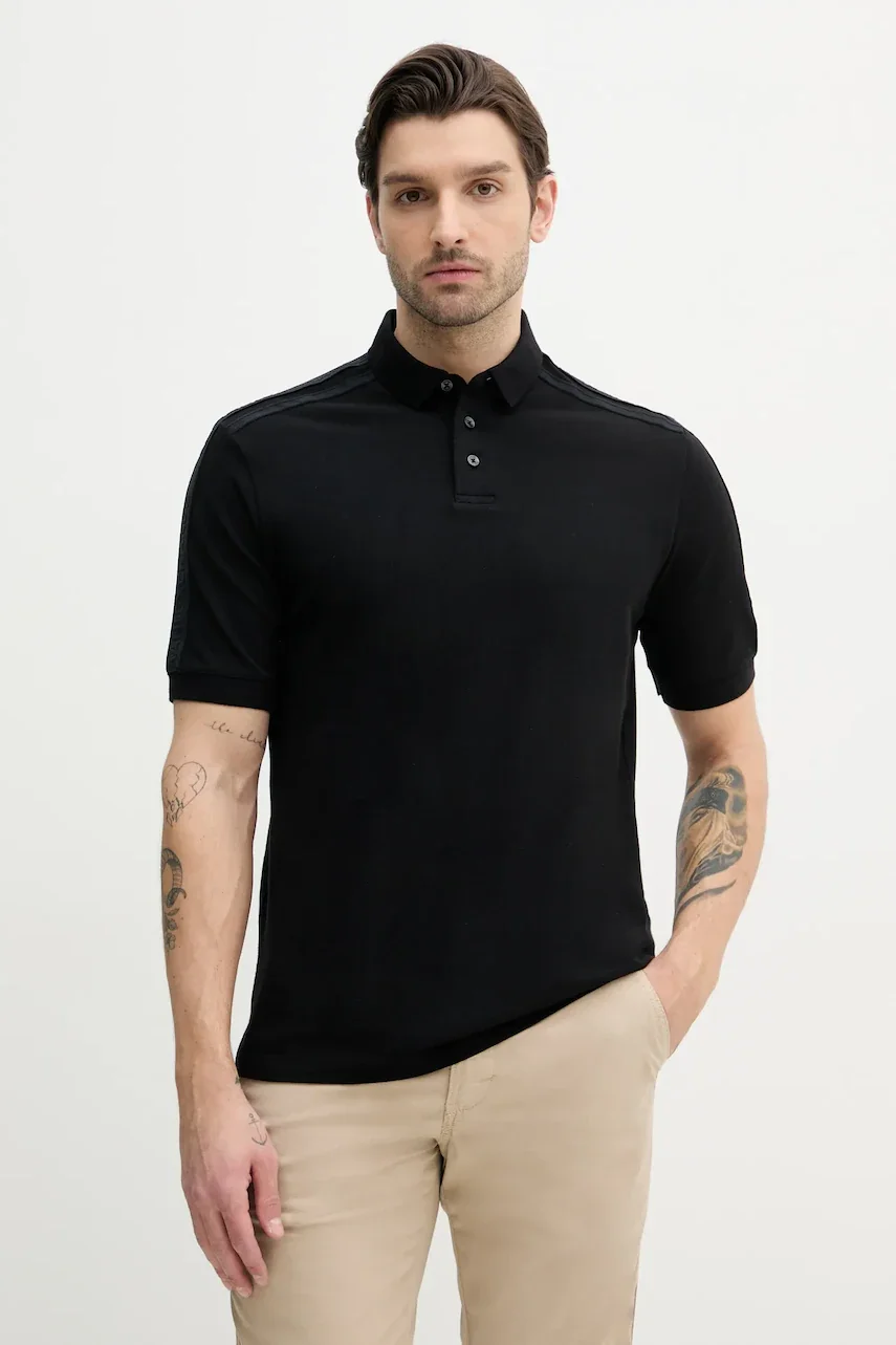 Armani Exchange Памучна тениска с яка