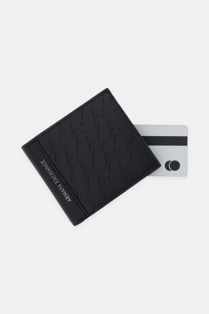 Armani Exchange портфейл мъжки от имитация на кожа черен XM000167 AF26662