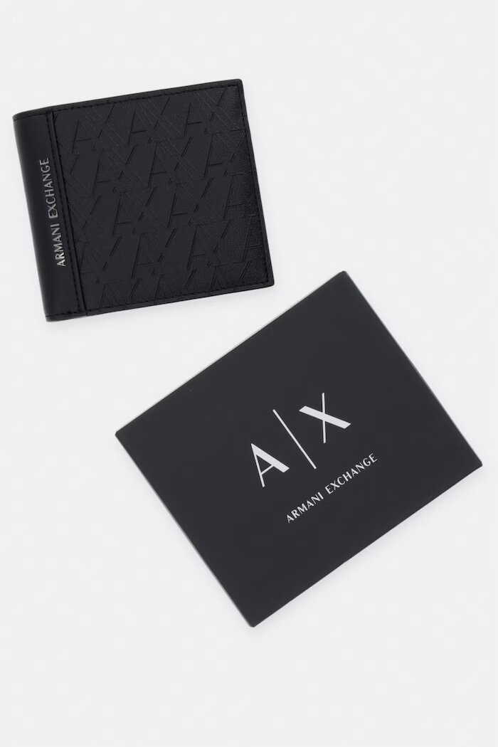 Armani Exchange портфейл мъжки от имитация на кожа черен XM000167 AF26662