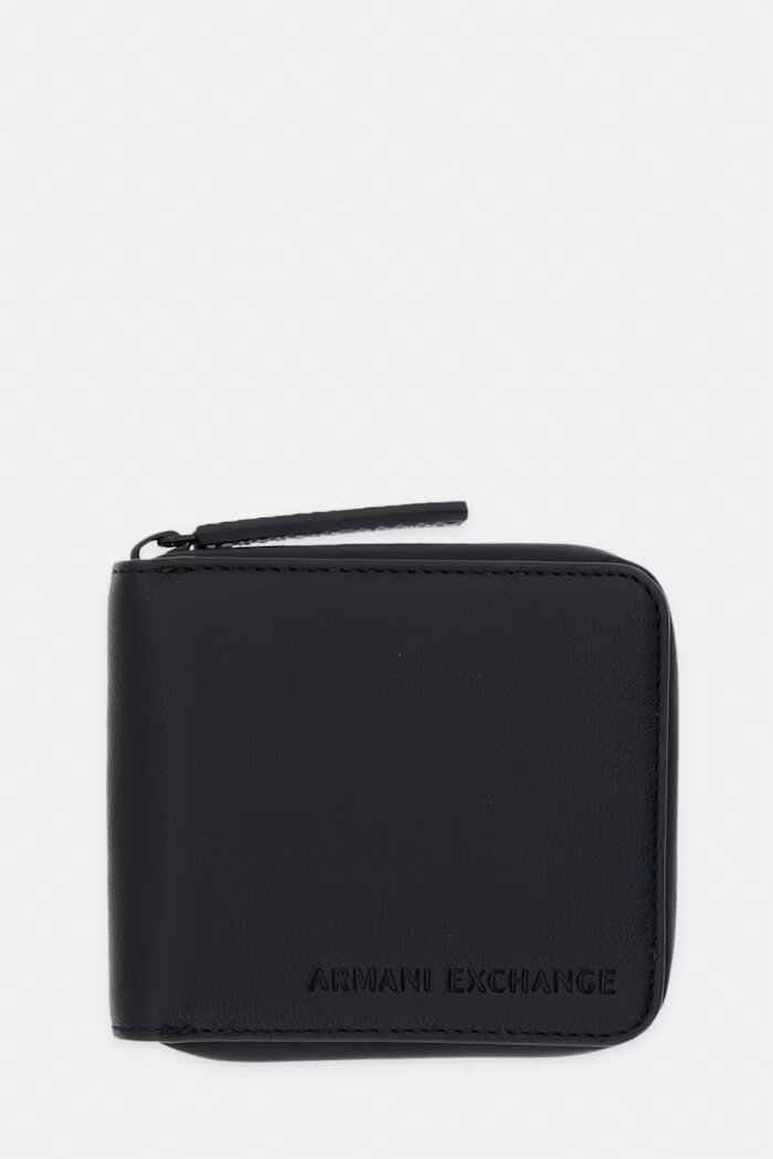Armani Exchange портфейл мъжки от имитация на кожа черен XM003370 AF26679