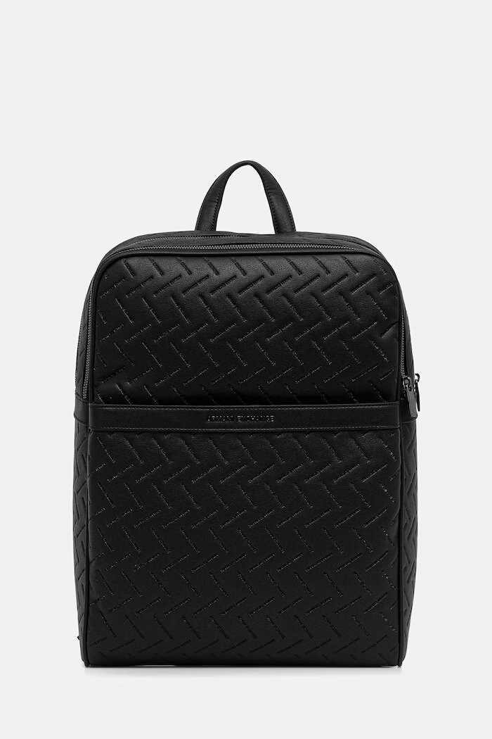 Armani Exchange Раница мъжка от имитация на кожа черна XM002596