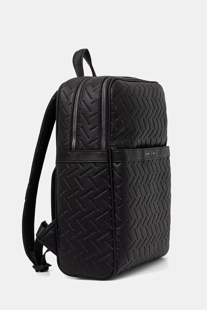Armani Exchange Раница мъжка от имитация на кожа черна XM002596