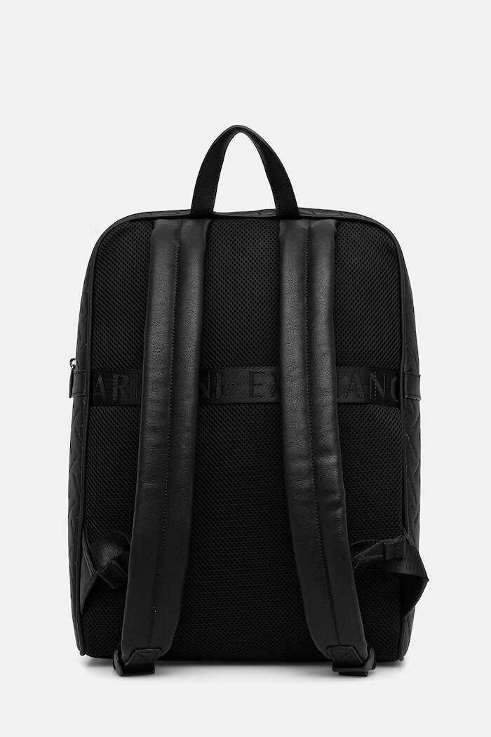 Armani Exchange Раница мъжка от имитация на кожа черна XM002596