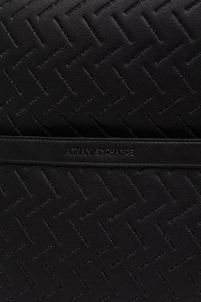 Armani Exchange Раница мъжка от имитация на кожа черна XM002596