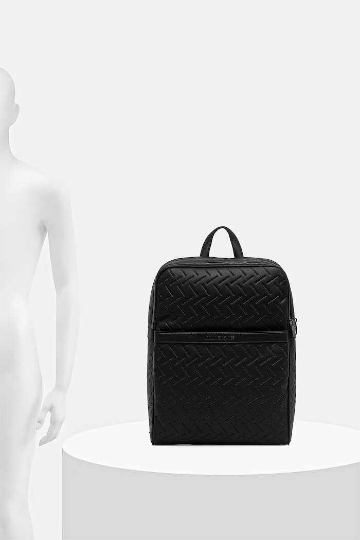 Armani Exchange Раница мъжка от имитация на кожа черна XM002596