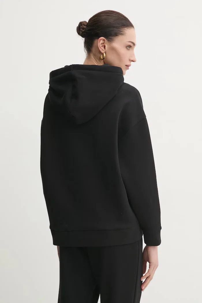 Armani Exchange Суичър в черно с качулка с апликация XW000823 AF10818