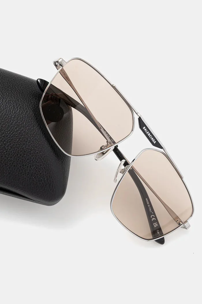 Balenciaga Слънчеви очила мъжки в сребристо BB0246SA