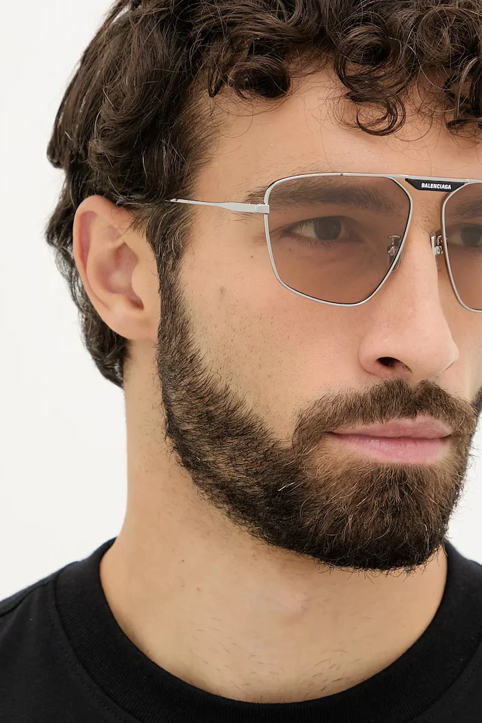 Balenciaga Слънчеви очила мъжки в сребристо BB0246SA