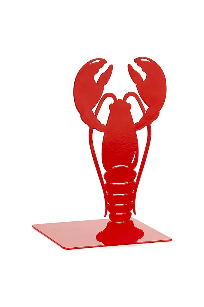 Balvi Подпора за книги Lobster 16 x 10 x 10 cm в червено