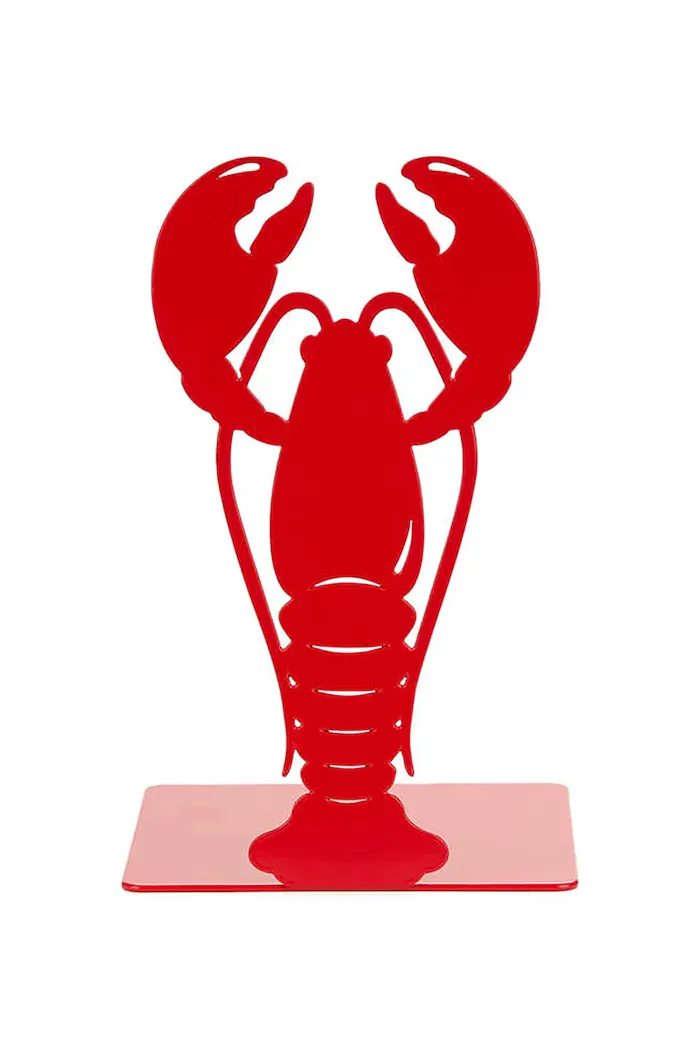 Balvi Подпора за книги Lobster 16 x 10 x 10 cm в червено