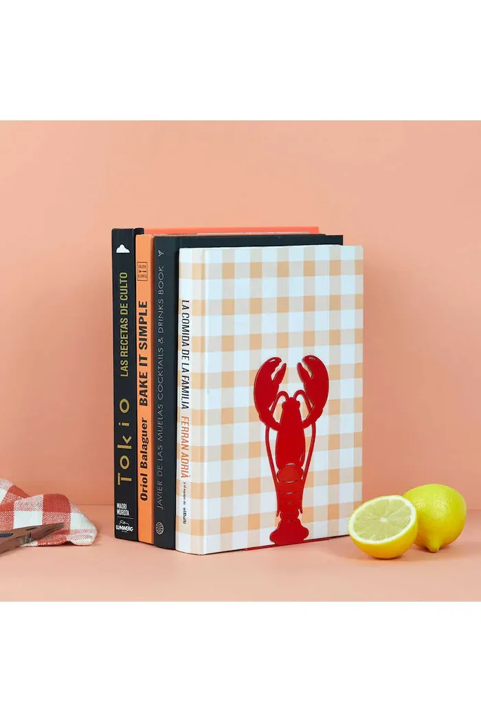 Balvi Подпора за книги Lobster 16 x 10 x 10 cm в червено