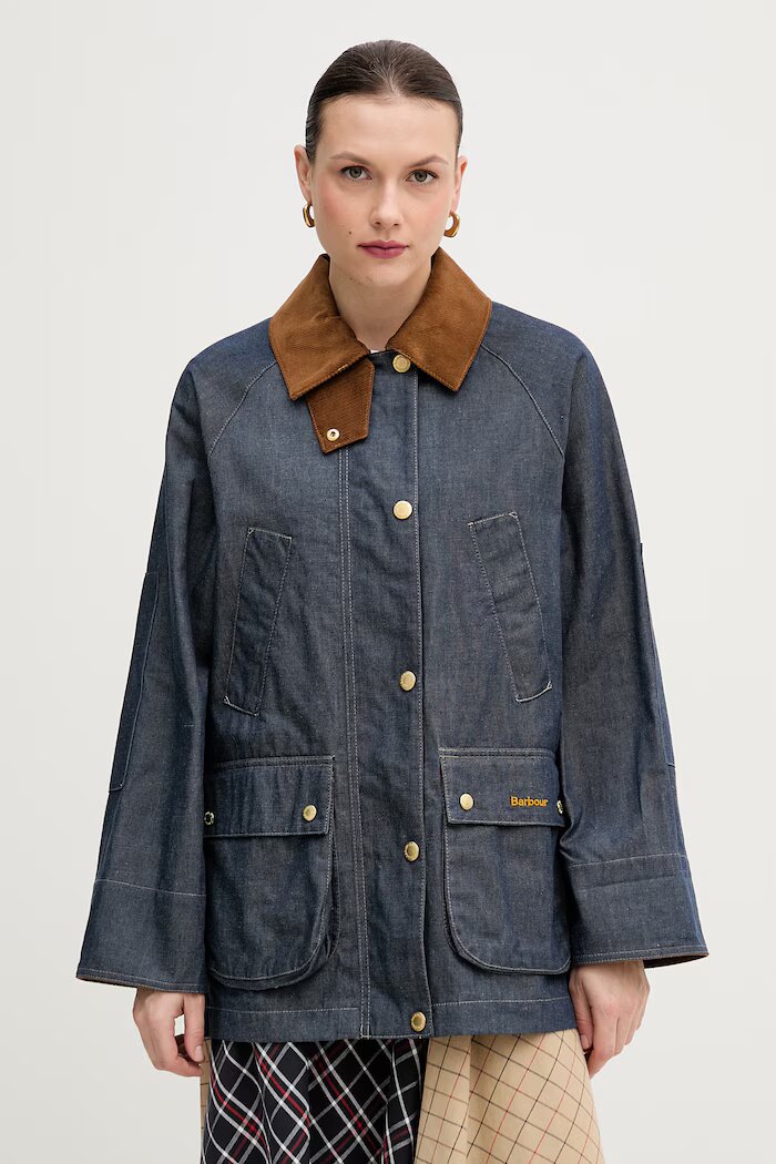 Barbour Дънково яке Asker в тъмносиньо преходен модел LCA0394