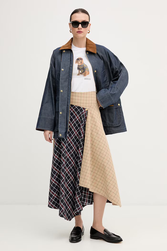Barbour Дънково яке Asker в тъмносиньо преходен модел LCA0394