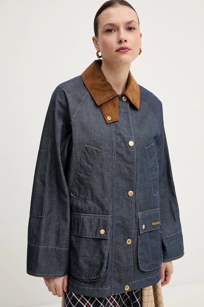 Barbour Дънково яке Asker в тъмносиньо преходен модел LCA0394