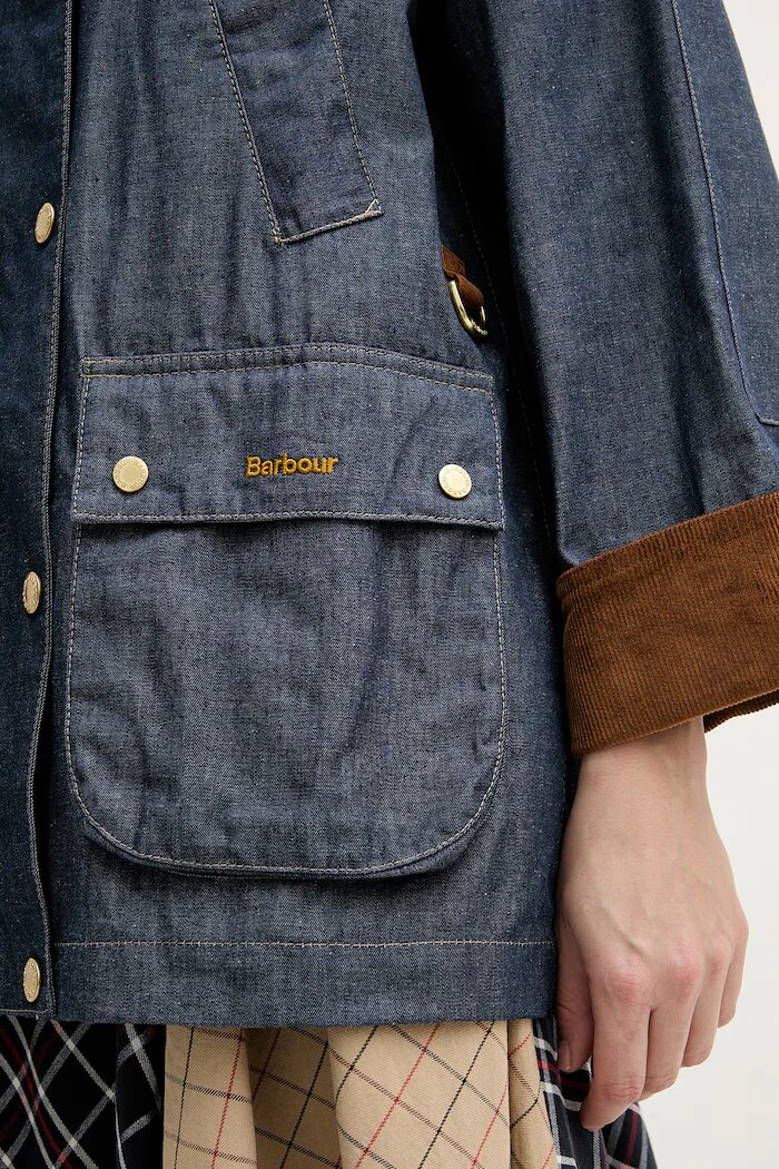 Barbour Дънково яке Asker в тъмносиньо преходен модел LCA0394