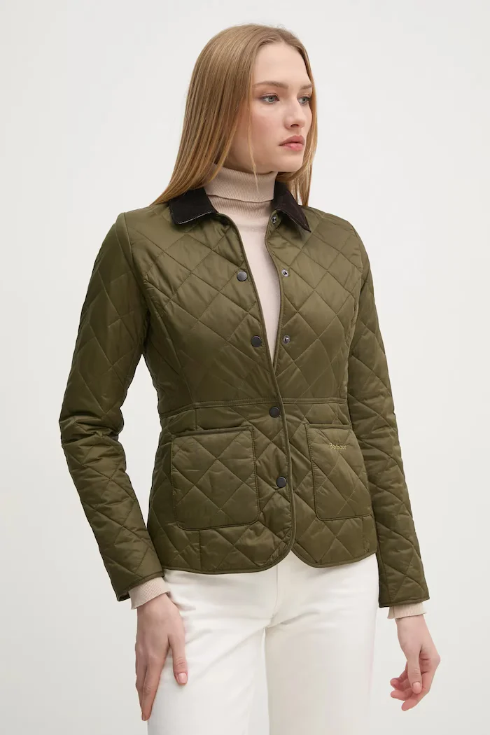Barbour капитонирано яке дамско Deveron Quilt зелено LQU1012